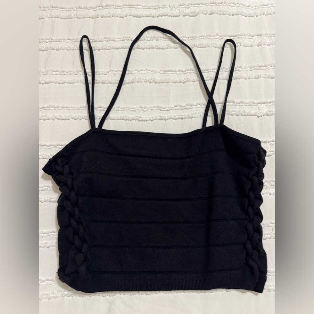 Express Edition Black Knit Top